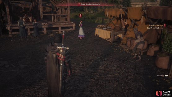 Search for &ldquo;the Dame&rdquo; near the Northreach obelisk.