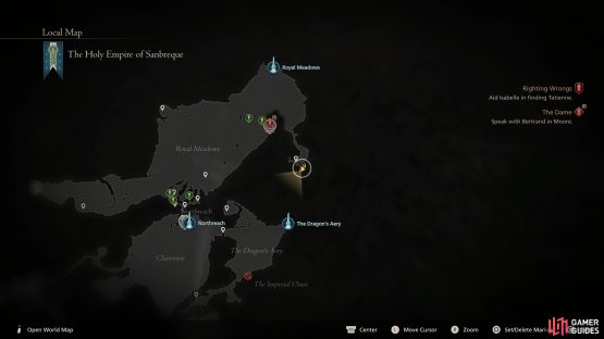 The location of this chest near the Unnamed Chapel on the map.