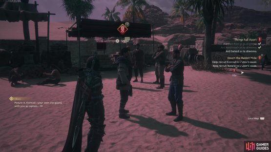 The early phases of the quest require a good bit of running around - talk to !Viktor to convince !Konrad,