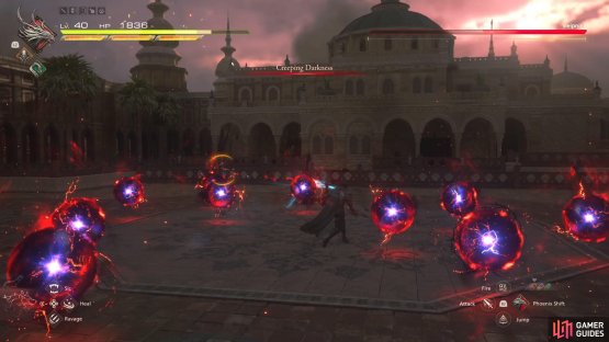 The orbs for Creeping Darkness move pretty slowly, so they&rsquo;re easy enough to avoid.