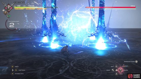 The !Magic Swords will happen if you stay close to !Ultima for too long.