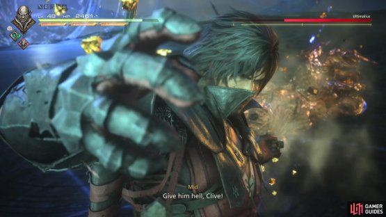 You will see Clive deliver some special hits against the boss.