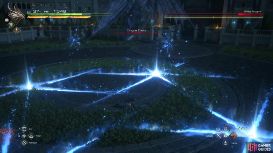 Look for the safe spots to avoid the ground lasers.