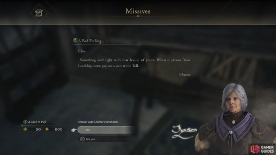 Read the note from the Reading Table in Clive&rsquo;s living quarters to begin the quest.