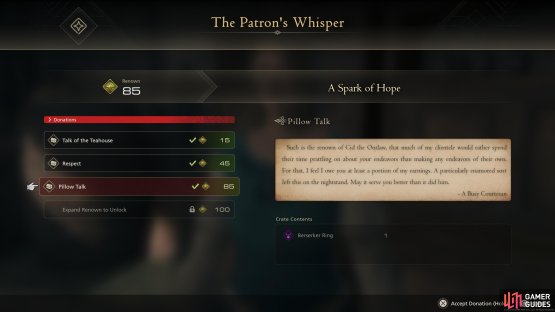 You can read a brief message from the patron offering the reward when you speak with !Desiree.