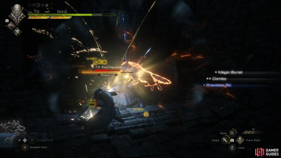 !Torgal will often glow just before he executes an assist attack, which will be done automatically if you equip the Ring of Timely Assistance.