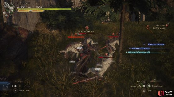 You can hit the enemies while in the air to execute a Wicked Combo.