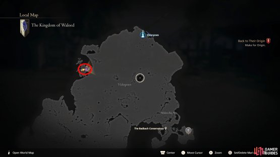 Teleport to the Vidargraes Obelisk and head southwest into Garnick Village.
