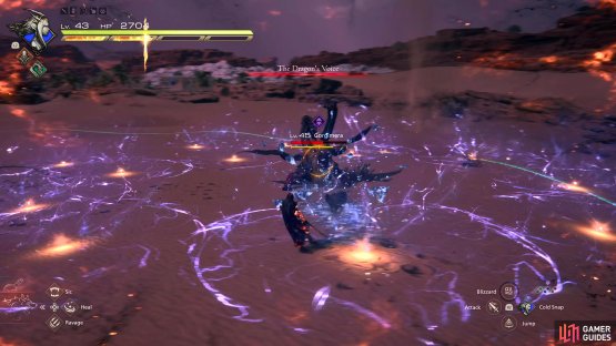 Run in! If you see The Dragon&rsquo;s Voice, run towards Gorgimera.