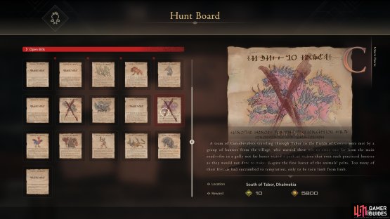 Check the Hunt Board for information about The Pack.
