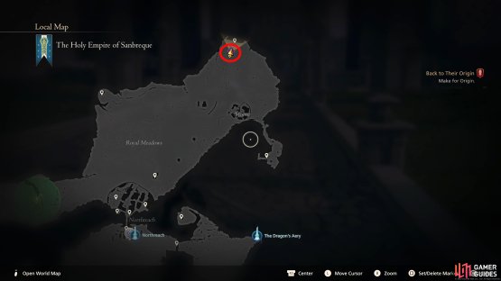 Either teleport from the Royal Meadows obelisk which is to the right of the gate, or teleport to Northreach and head northeast.