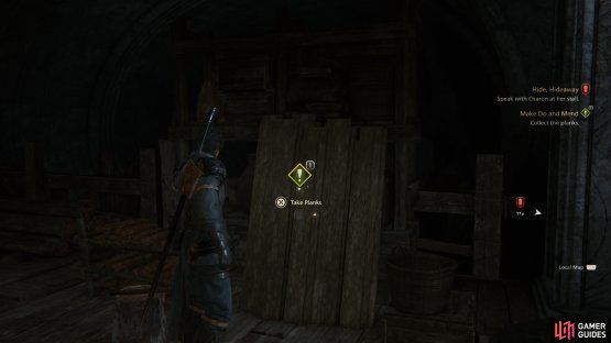 and pick up the planks.