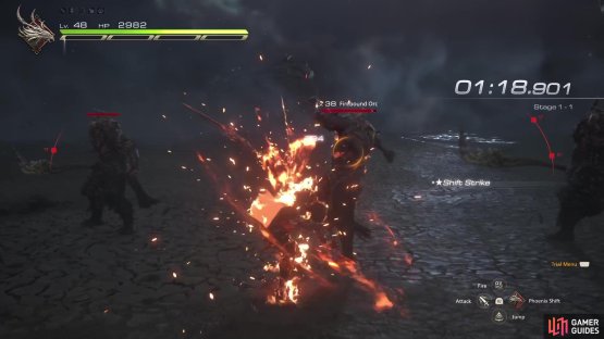 Use !Phoenix Shift followed by a combo for a time bonus
