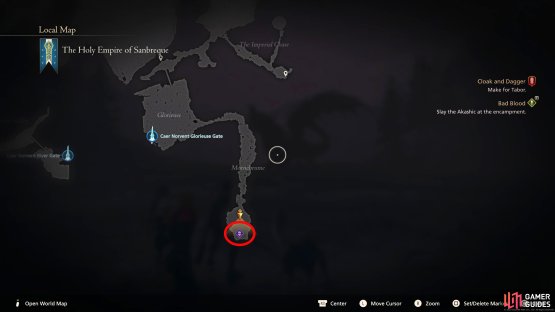 The location of Svarog, Ruin Reawakened is in the south of Mornebrume which can be accessed in the east of Glorieuse, Sanbreque.