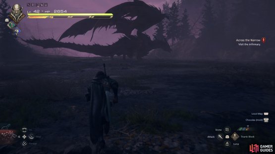When you get to the circular area, proceed onwards to trigger the Hunt.