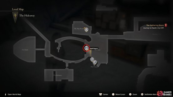 You&rsquo;ll find that the Moogle can be found in The Mess area within the Hideaway.