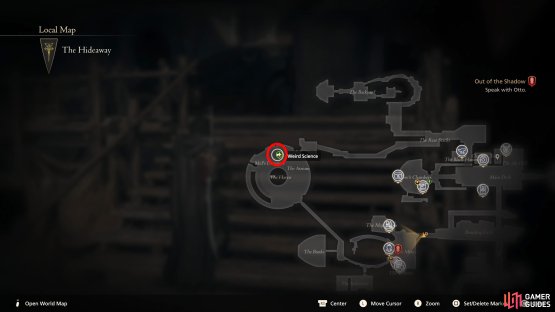 You can find him in Mid&rsquo;s Dungeon in the Hideaway.