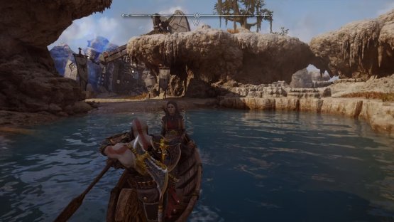 You will find a beach to dock at on the other side.