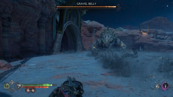 Be ready to dodge left or right away from the shockwave 