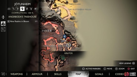 The location of the Ironbell Flower in Jotunheim.