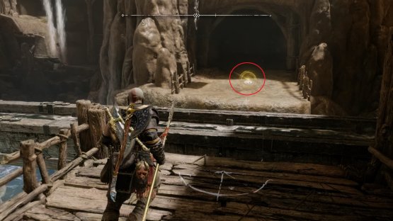 The Mining Glory treasure is at the bottom of the spiraling path.
