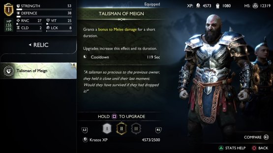 You&rsquo;ll need to equip the relic from the weapons menu.