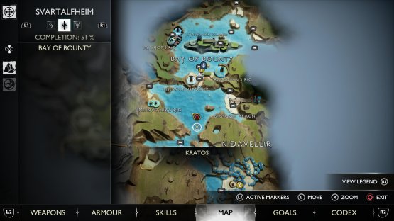 The location of the Yggdrasil Dew Drop just northwest of Nidavellir in the Bay of Bounty.