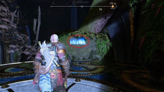 The second lore can be found on the statue&rsquo;s palm near the end of the area. You&rsquo;ll need to use a sonic arrow on the statue&rsquo;s weapon from the front to create a grapple point to get here.
