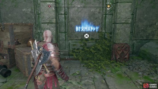 Search the southwestern wall of some ruins deeper in the forest to find the Rune Read - Verdant.