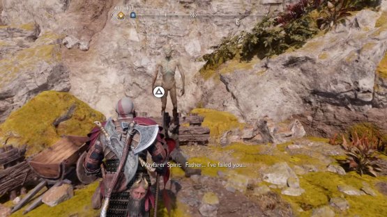 The son will be in the corner as soon as you climb up the spear