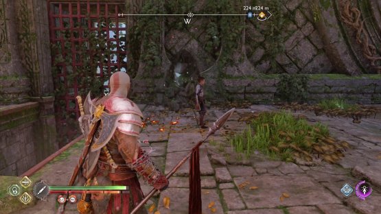 Use your Spear to blow a hole in this wall
