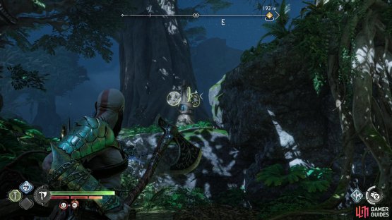 then turn a rune pole to the right of the Nornir Chest.