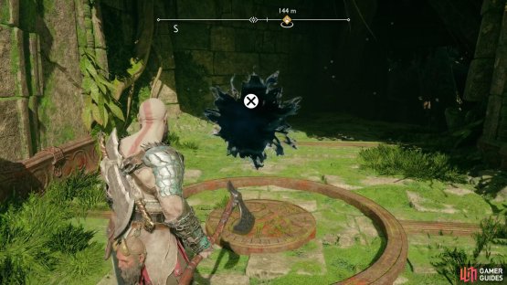 You can find a Yggdrasil Rift at the end of a bridge.
