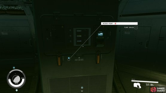 and wait for guard to look away before planting the device.