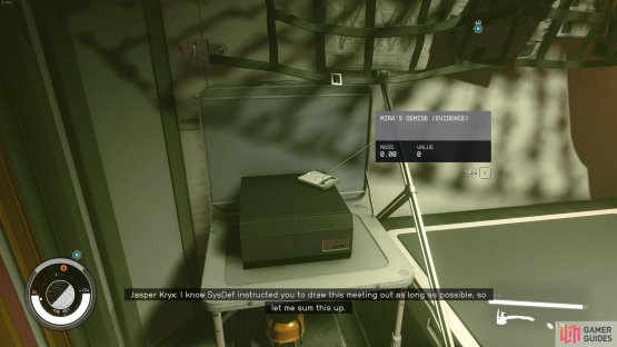 and find the evidence in one of the bunker rooms on the left. 