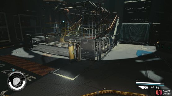 At the end of the path is an elevator you&rsquo;ll need to head down.