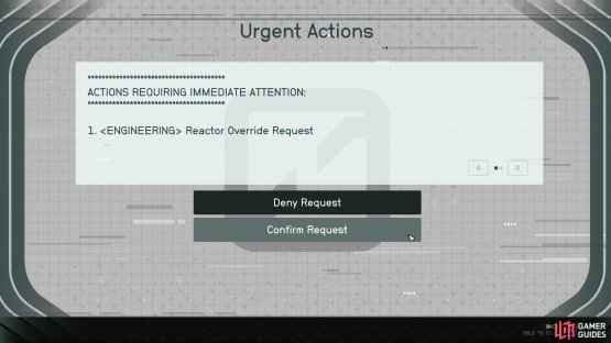 Then Confirm Request. This will make the entire ship hostile to you. Now you need to escape.