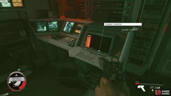 Use Delgado&rsquo;s computer to disable the lockdown