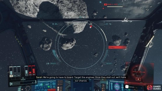 You can even dock enemy space ships