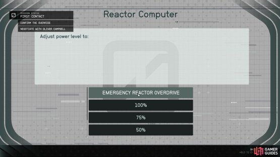 Then select “Emergency Overload”.