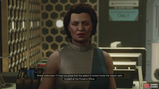 then speak with her at the bar to discover the ES Award&rsquo;s location. 
