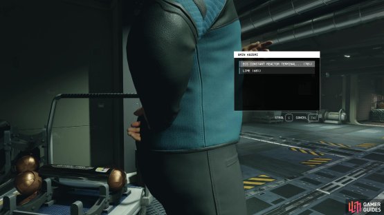 Crouch behind Amin in Engineering, and use Pickpocket to get the Reactor Key.