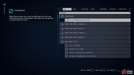 This will give you the Overdesigned Mission where Walter will ask for a favor.