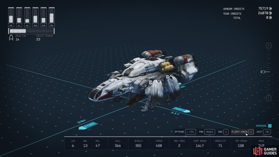 and select the flight check option to find the menu that lets you rename your ship.