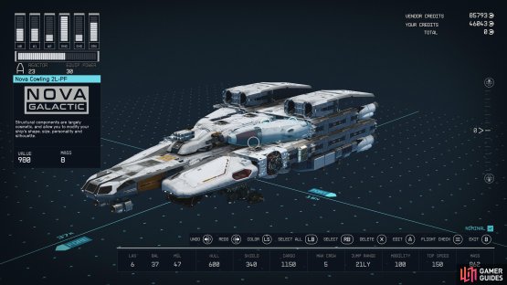 The ship builder system in Starfield is fairly deep, and crafting your own ship component-by-component can be a real treat.
