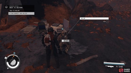You&rsquo;ll find Heller just outside the crashed ship.