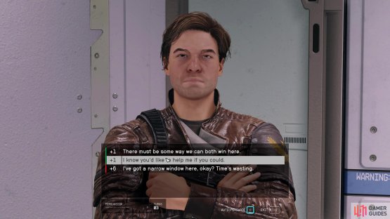 Persuade the guard to let you into the Secure Wing where you&rsquo;ll find Dr. Lane.