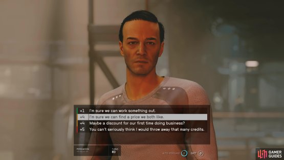 If you choose to persuade him, then you&rsquo;ll need to earn four points within three turns.