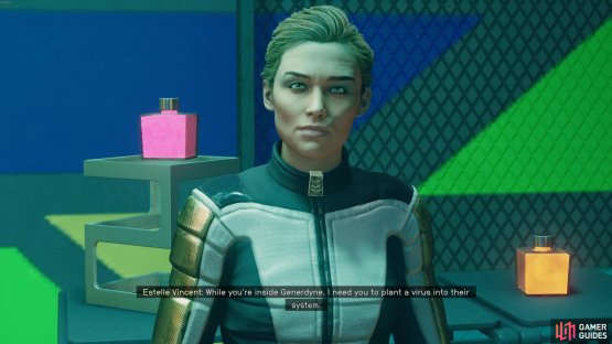 and whilst you&rsquo;re in the facilities, Estelle wants you to plant a virus so she can infiltrate their databases!