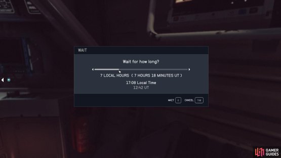 and you can then wait for a customizable amount of time.